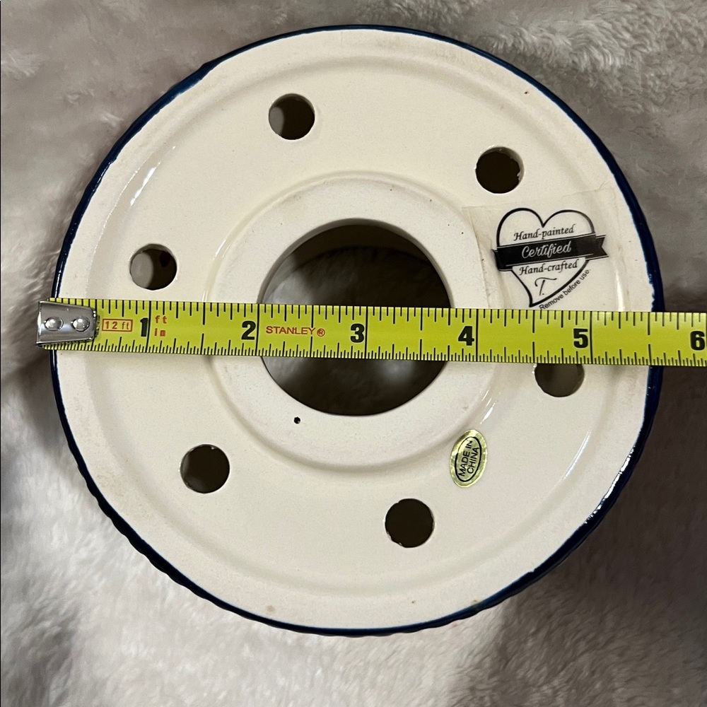 LK NW 🐔 NEVER USED HAND-CRAFTED RED WHITE ROOSTER DESIGN JAR CANDLE SHADE COVER - Picture 10 of 11